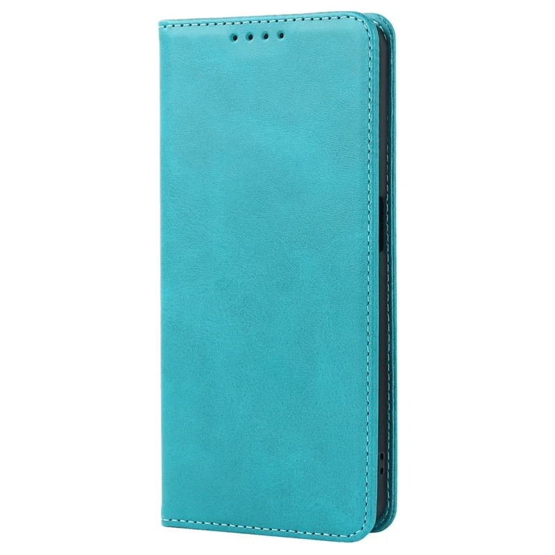 For Oppo Reno7 A (Japan Version) 5G PU Leather Wallet Case Stand Magnetic Auto-absorbed Shockproof Flip Cover - Sky Blue