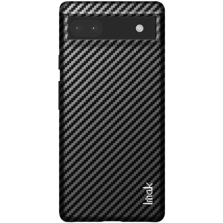 IMAK Ruiyi Series Carbon Fiber Texture Case für Google Pixel 6a, PU-Leder beschichtete PC Anti-Drop Telefon-Rückabdeckung