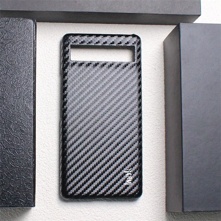 IMAK Ruiyi Series Carbon Fiber Texture Case für Google Pixel 6a, PU-Leder beschichtete PC Anti-Drop Telefon-Rückabdeckung