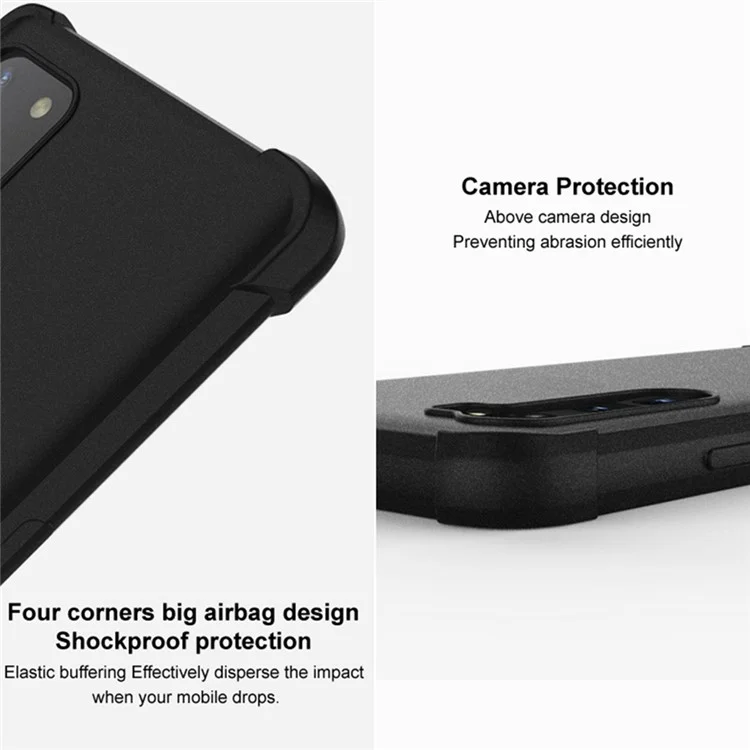 IMAK For Asus Zenfone 9 5G Anti-fingerprint Matte Phone Case Shockproof Airbag TPU Back Cover - Grey