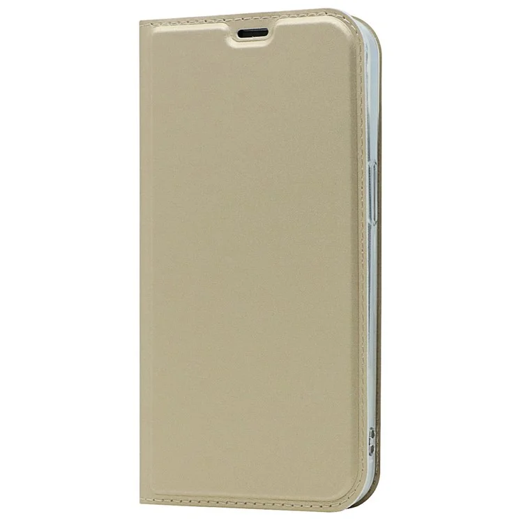 Pour Iphone 14 Pro 6,1 Pouces PU en Cuir Porte-carte Case D'adsorption Magnétique Shell de Couverture du Support de Téléphone - or