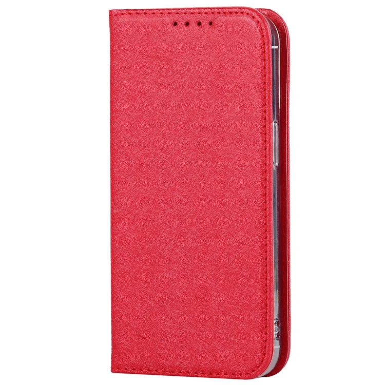 Para Iphone 14 Pro Max 6.7 Pulgadas Resistant de PU PU Textura de la Textura de la Textura de la Texta de la Corque de la Casa de la Casa de la Corque - Rojo