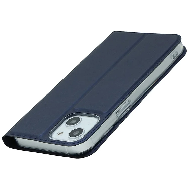 Para Iphone 14 Max 6.7 Pulgadas Anti-wear Flip PU Tarjeta de Cuero Case Soporte Diseño de Soporte de Soporte Magnético Cubierta Telefónica - Azul