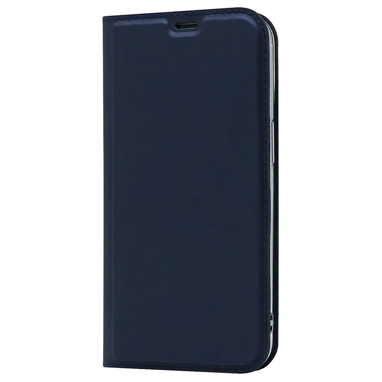 Para Iphone 14 Max 6.7 Pulgadas Anti-wear Flip PU Tarjeta de Cuero Case Soporte Diseño de Soporte de Soporte Magnético Cubierta Telefónica - Azul
