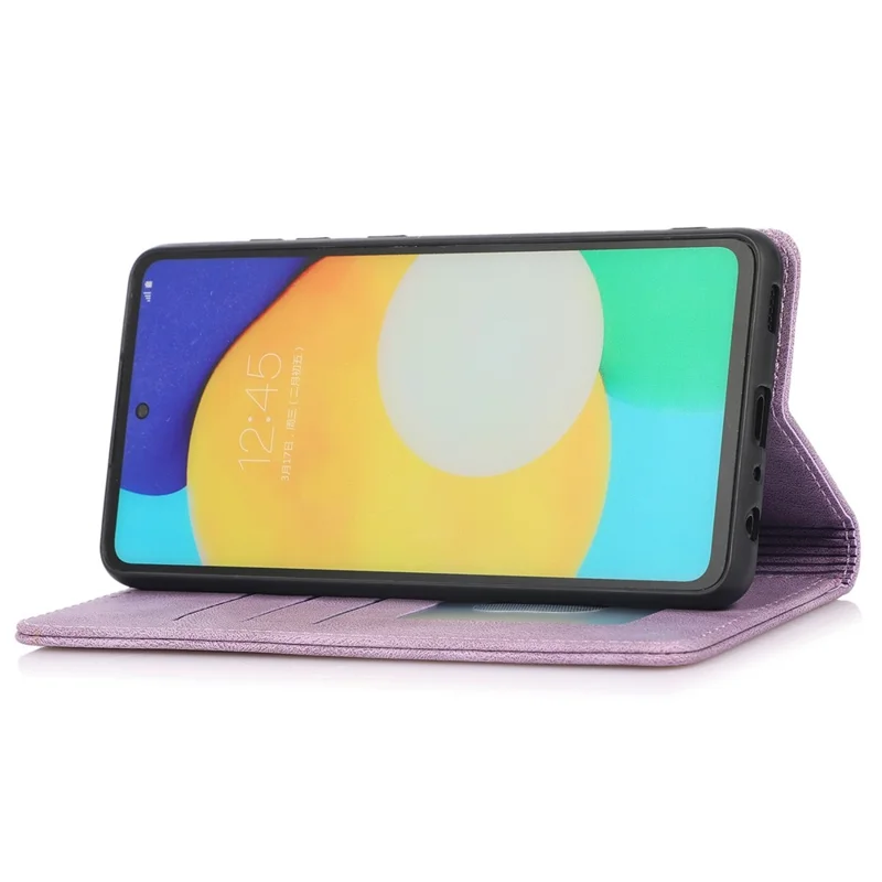 PU-læderet wallet-taske til Samsung Galaxy A32 5G / Galaxy M32 5G med magnetlukning, stødfast cover med stand - Lilla