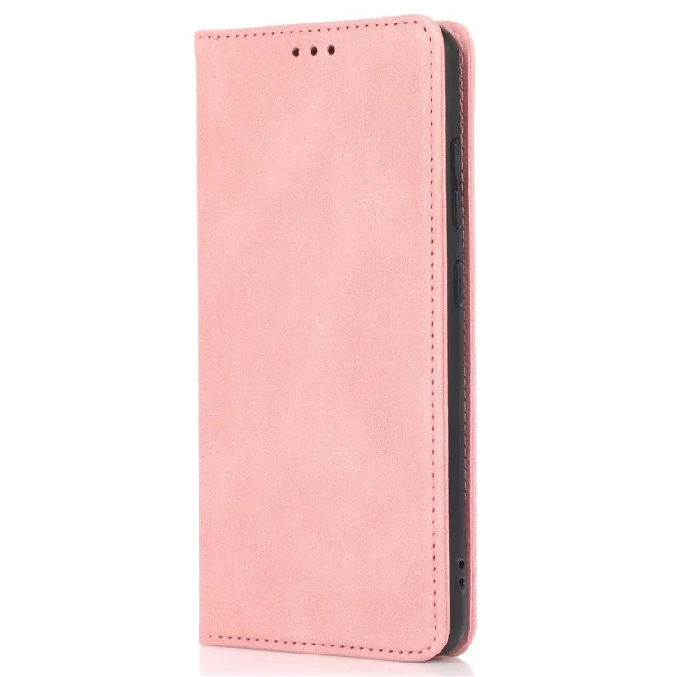 Für Samsung Galaxy A32 5G / Galaxy M32 5G PU-Leder-Brieftasche Handyhülle Magnetverschluss Stoßfeste Abdeckung mit Ständer - Roségold