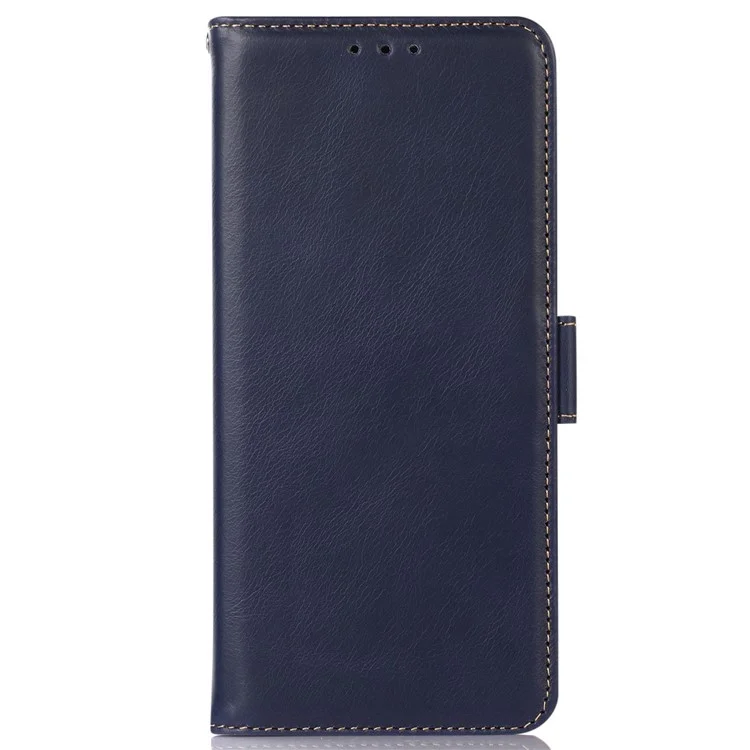 Para OnePlus 10t 5G / Ace Pro 5G Crazy Horse Texture Rfid Bloqueo de Teléfono Caja de Teléfono Anti-caza de Cuero de Vaca Genuino+tpu Con Soporte de Billetera - Azul