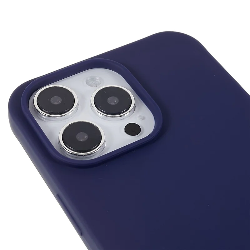 For iPhone 14 Pro Max 6.7 inch Integrated TPU Case Drop-proof Back Cover with Adjustable Lanyard - Dark Blue