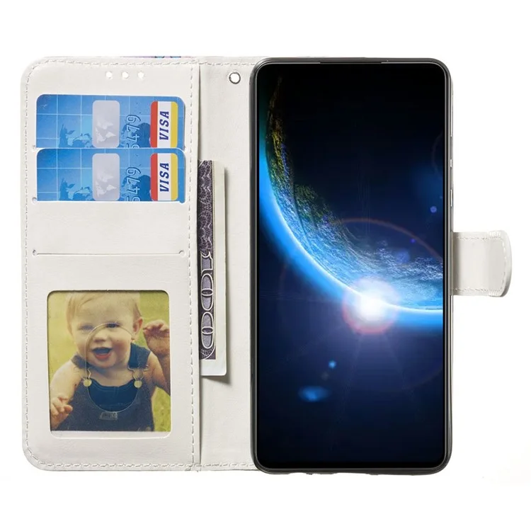 For iPhone 14 Pro Max 6.7 inch PU Leather Pattern Embossed Case Wallet Foldable Stand Folio Flip Phone Cover with Hand Strap - Wolf