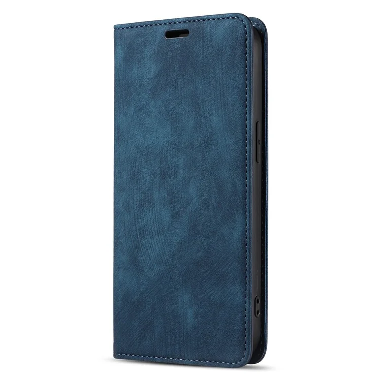 For Xiaomi Redmi Note 12 Pro 4G / Note 11 Pro 5G (Qualcomm) / Note 11 Pro 4G (MediaTek) Foldable Stand PU Leather Wallet Cover Magnetic Auto-absorbed Phone Case - Blue