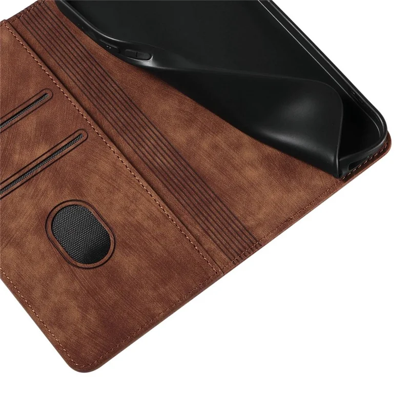 For Xiaomi Redmi Note 12 Pro 4G / Note 11 Pro 5G (Qualcomm) / Note 11 Pro 4G (MediaTek) Foldable Stand PU Leather Wallet Cover Magnetic Auto-absorbed Phone Case - Brown