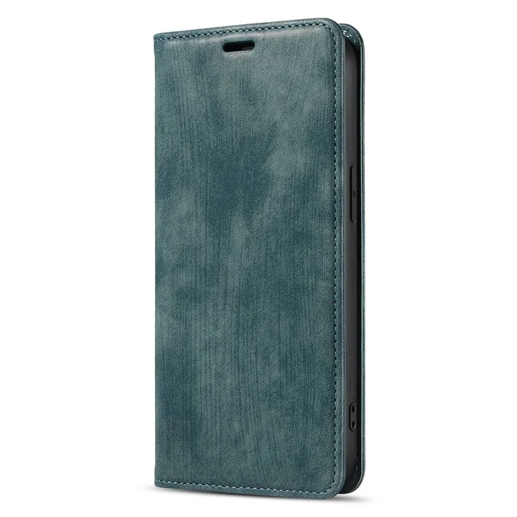 Pour Samsung Galaxy A53 5G Magnetic Auto-absorbed PU Leather Cover Inner TPU Phone Case with Stand Wallet - Vert