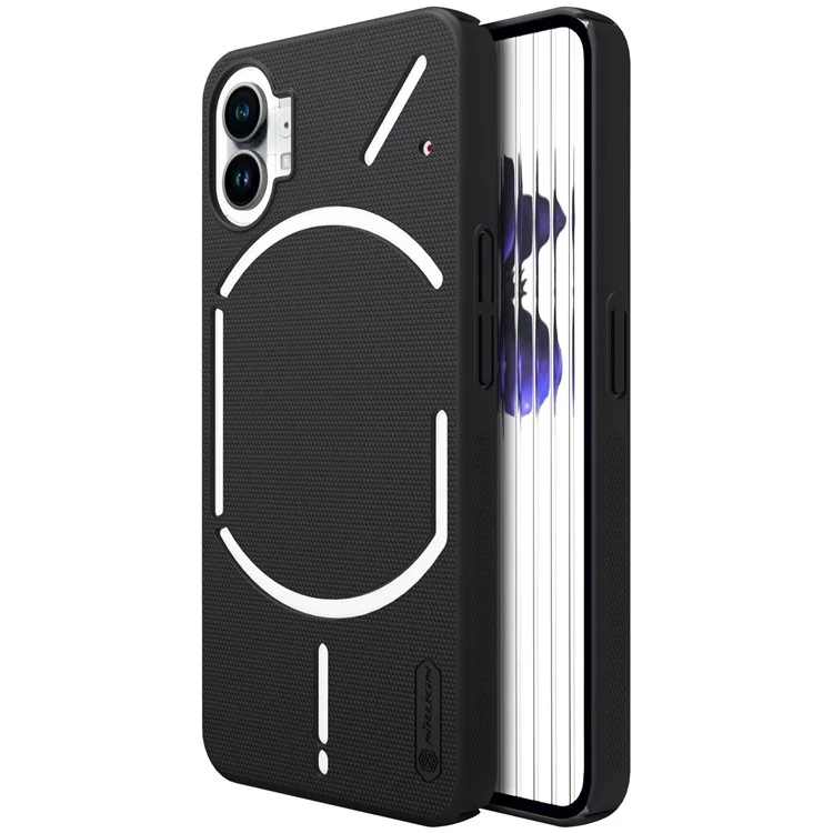 NILLKIN Frosted Shield Phone Case per Nothing phone (1) 5G, Guscio Protettivo in PC Opaco Antivento con Tagli Precisi - Nero