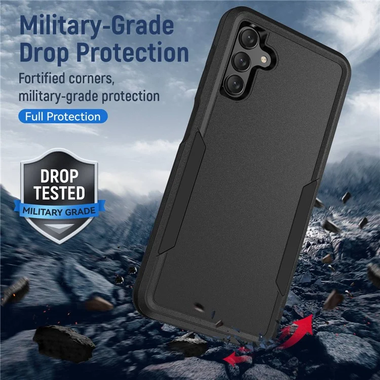 Per Samsung Galaxy A13 5G PC + TPU Dual Layer Protection Cover Back Protector Anti-drop Phone Case - Nero