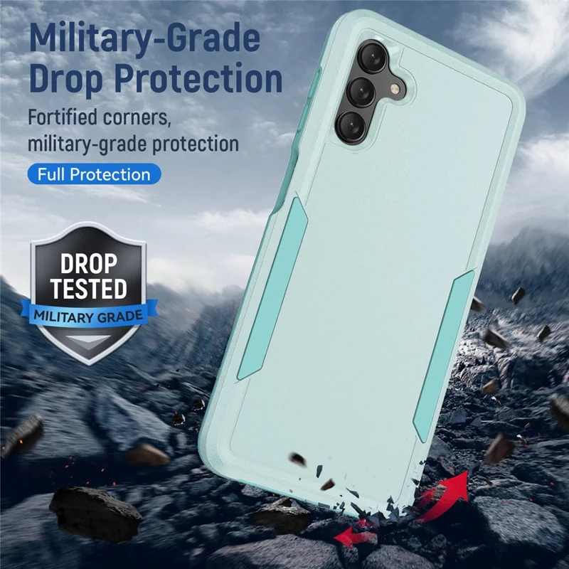 For Samsung Galaxy A13 5G PC + TPU Dual Layer Protection Cover Back Protector Anti-drop Phone Case - Green