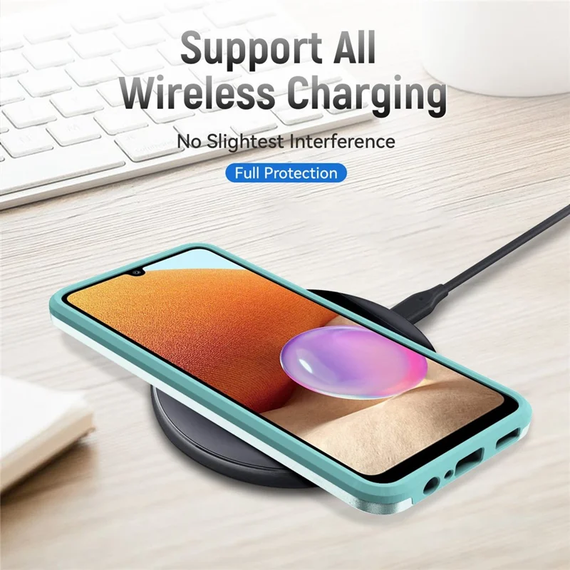 For Samsung Galaxy A13 5G PC + TPU Dual Layer Protection Cover Back Protector Anti-drop Phone Case - Green