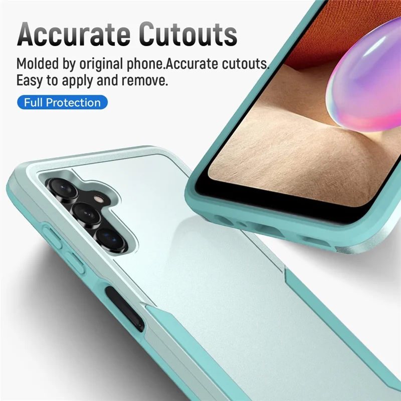 For Samsung Galaxy A13 5G PC + TPU Dual Layer Protection Cover Back Protector Anti-drop Phone Case - Green