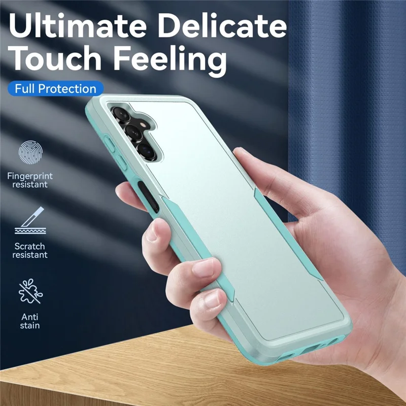 For Samsung Galaxy A13 5G PC + TPU Dual Layer Protection Cover Back Protector Anti-drop Phone Case - Green
