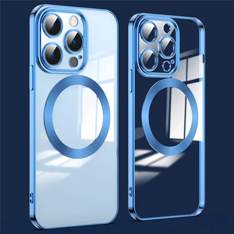 Ultra Slim Phone Case for iPhone 14 Pro Max 6.7 inch TPU Phone Back Cover Compatible with MagSafe - Navy Blue