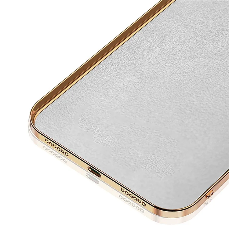 Soft TPU Phone Case Kickstand For iPhone 14 Pro 6.1 inch, Ring Holder Anti-drop 9D Electroplating Precise Cutout Phone Back Cover - Black