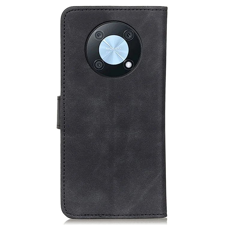 KHAZNEH for Huawei nova Y90 4G Shockproof Vintage PU Leather Cover Wallet Stand Protective Phone Case - Black