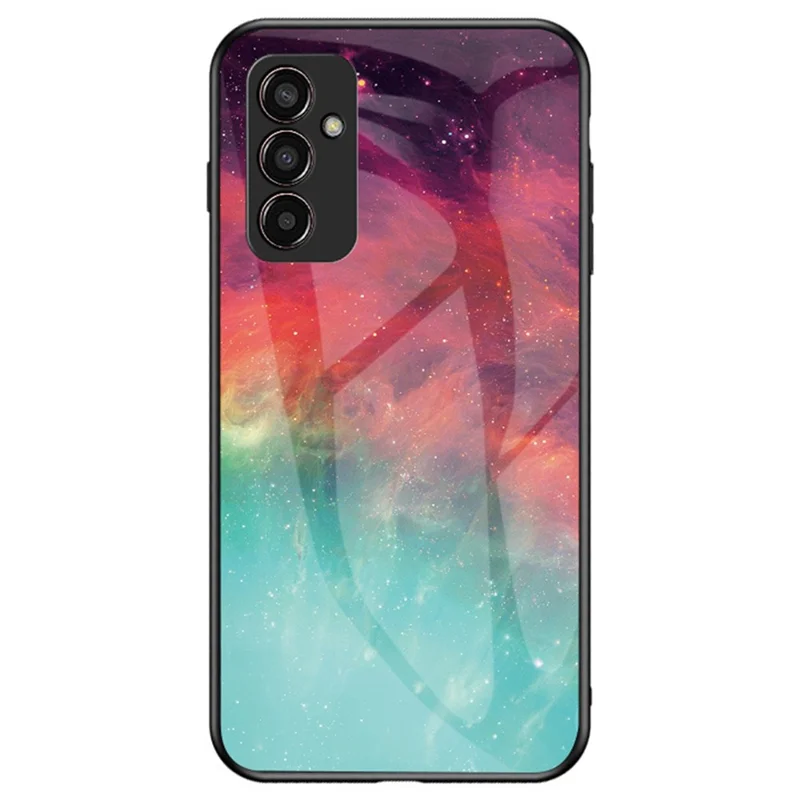 Back Cover for Samsung Galaxy M13 4G, Starry Sky Pattern Design TPU Tempered Glass PC Phone Protector - Color Starry Sky