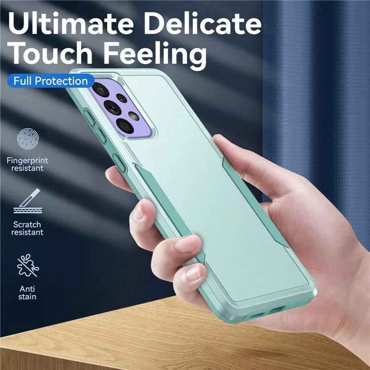 Slim Phone Case for Samsung Galaxy A53 5G, PC + TPU Shockproof Cover Anti-drop Phone Protector - Green