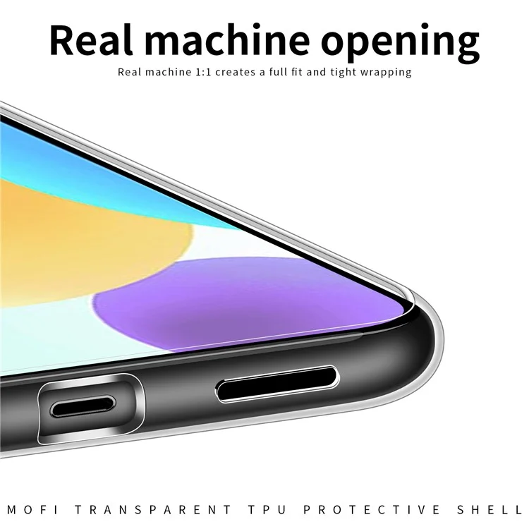 Mofi Per Infinix Smart 6 / X6511b Coper Coperchio di Pelle Pellofica di Pelle Pello Coperchio Trasplicato TPU Non Giallo