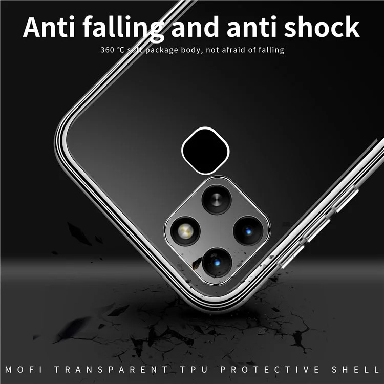 Mofi Per Infinix Smart 6 / X6511b Coper Coperchio di Pelle Pellofica di Pelle Pello Coperchio Trasplicato TPU Non Giallo