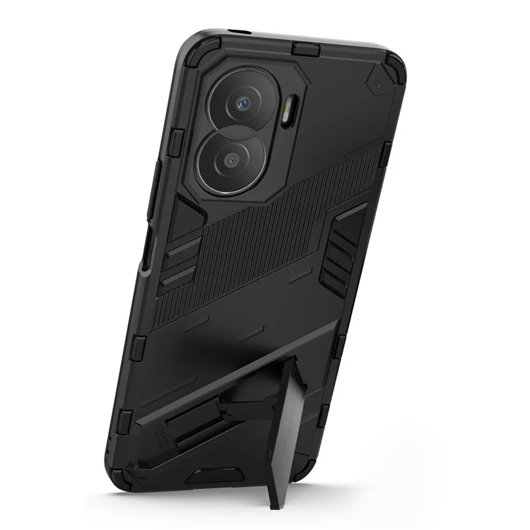 Per Onore X40i 5g Shock Shock Ibrido Tpu + Telefono pc Cavellatore Back Cover - Nero
