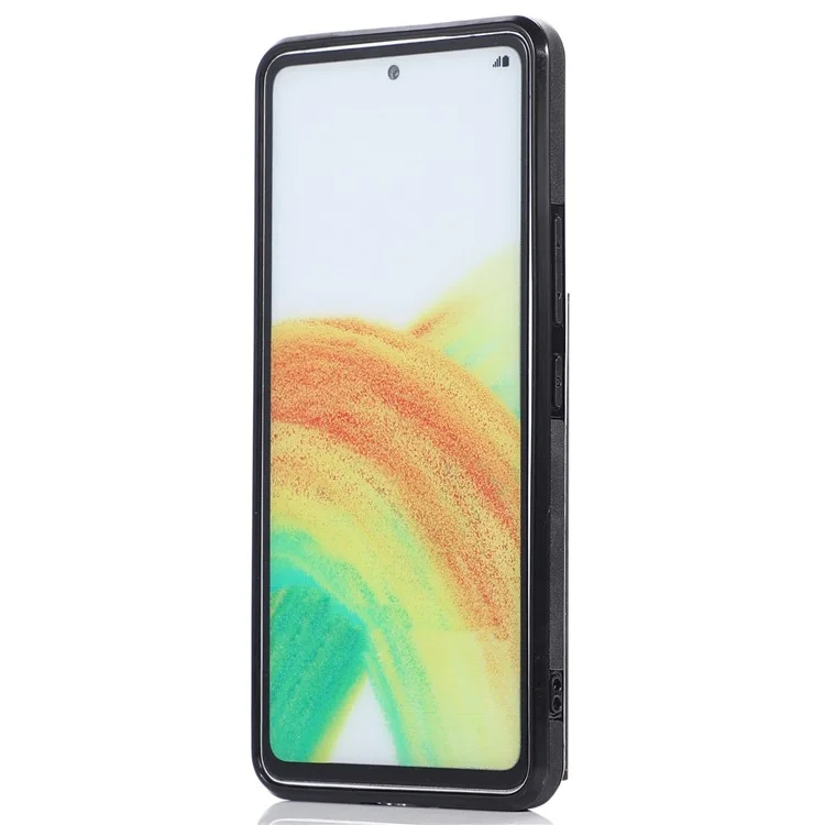 Pour Samsung Galaxy A52 4G / 5G / A52s 5G Wallet Kickstand Étui de téléphone Revêtement en cuir TPU Anti-chute Coque de protection - Noir