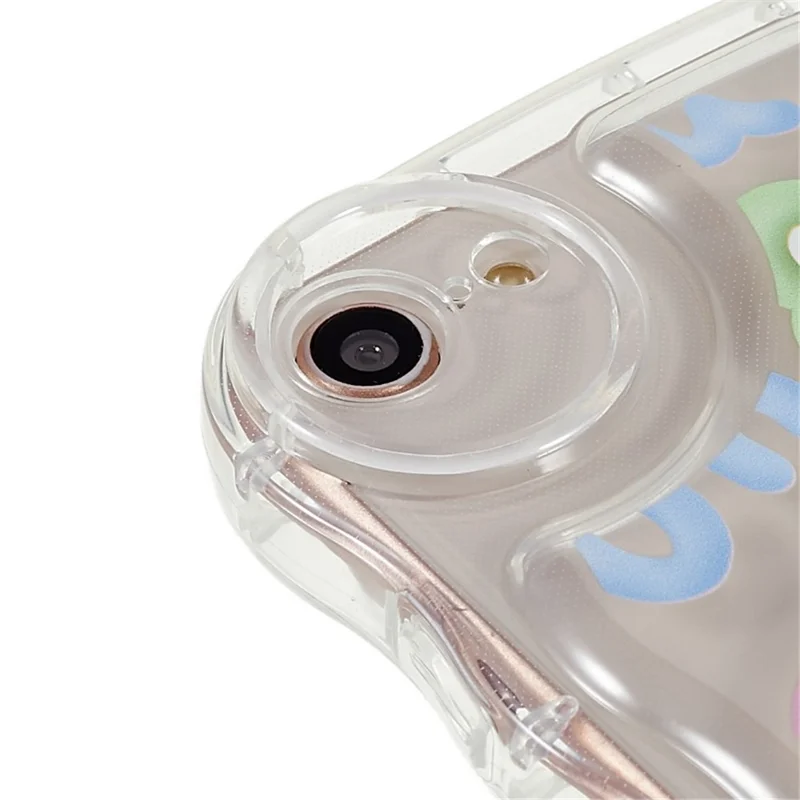 For iPhone 7 / 8 4.7 inch / SE (2020) / SE (2020) Pattern Printed Soft TPU Cover Wave-shaped Edge Precise Cutout Case - Strawberry / Heart