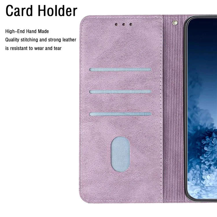 Para iPhone 14 Plus Mandala Flower Imprinted Wallet Case PU Leather Wrist Strap Stand Feature Flip Cover - Roxo