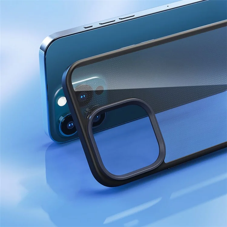 ROCK Protective Case for iPhone 14 Pro 6.1 inch Transparent Phone Cover TPU+PC Anti-Fall Slim Case - Blue