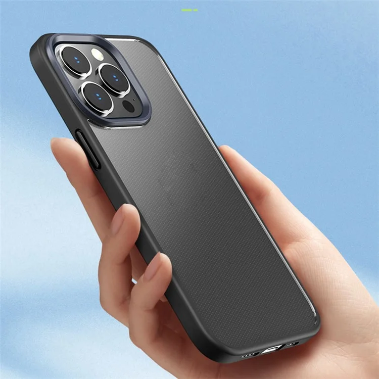 ROCK Protective Case for iPhone 14 Pro 6.1 inch Transparent Phone Cover TPU+PC Anti-Fall Slim Case - Blue