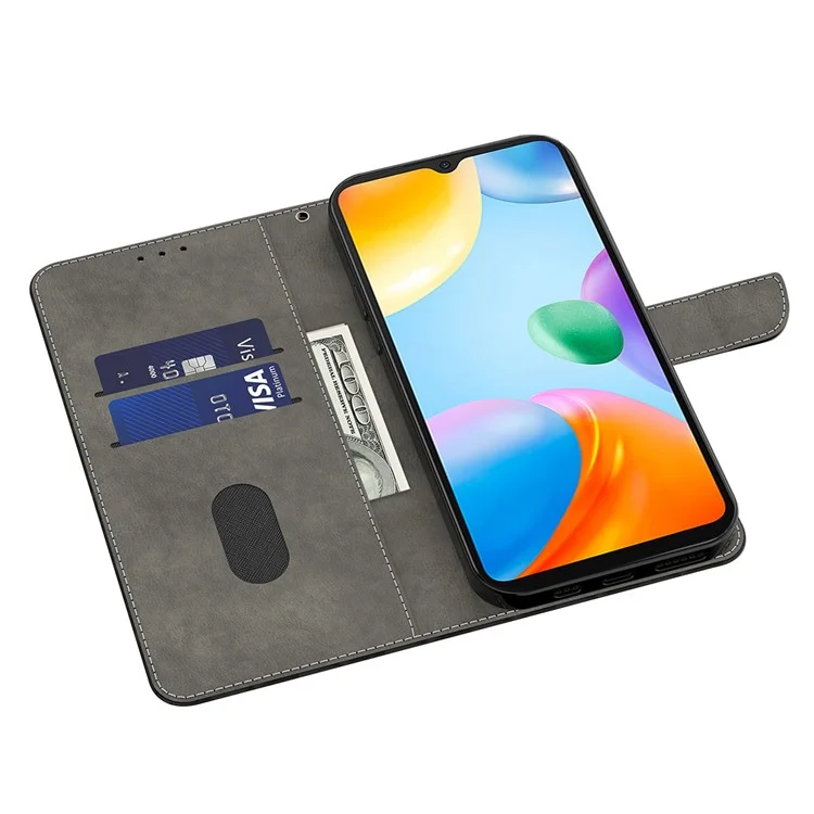 Para Xiaomi Redmi 10C 4G 3D Patrón de Impresión Diseño Flip Billetera PU Cierre de Cuero Magnético Cubierta de Soporte Con Correa - Catchante de Ensueño Colorido