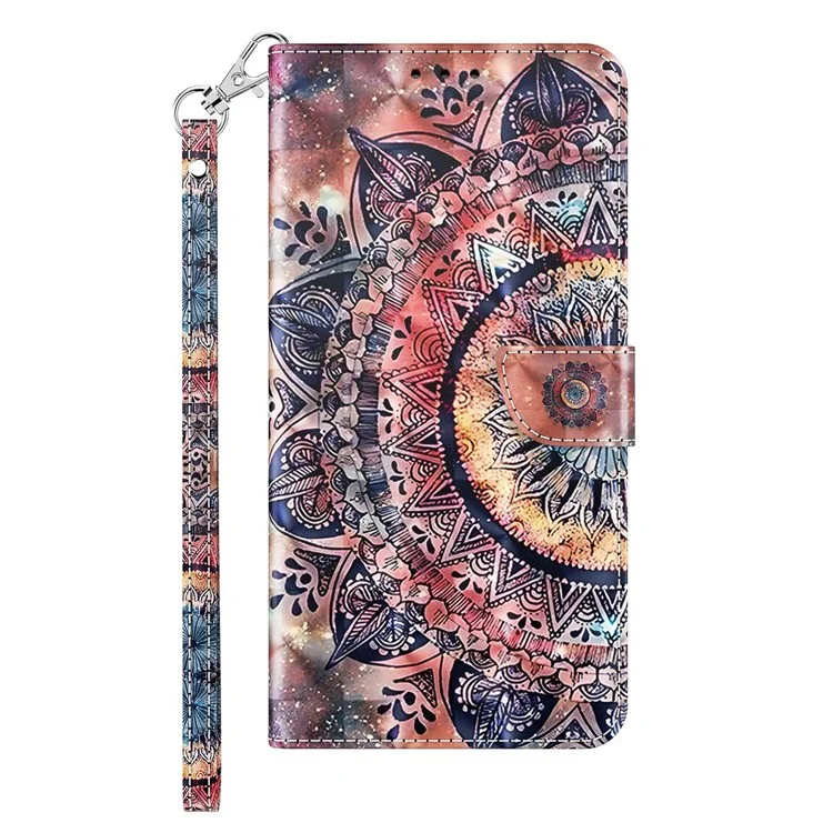 Per Samsung Galaxy A13 4G / 5G / A04s 4G (164,7 x 76,7 x 9,1 mm) Custodia a portafoglio in pelle PU con stampa creativa 3D, design a portafoglio, supporto magnetico con cinturino - Mandale colorate