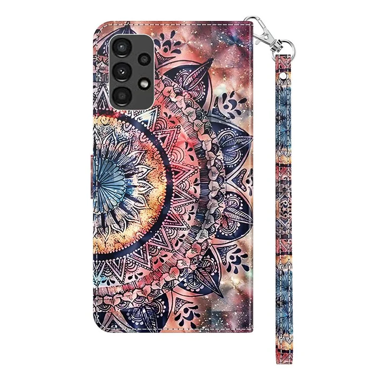 Per Samsung Galaxy A13 4G / 5G / A04s 4G (164,7 x 76,7 x 9,1 mm) Custodia a portafoglio in pelle PU con stampa creativa 3D, design a portafoglio, supporto magnetico con cinturino - Mandale colorate