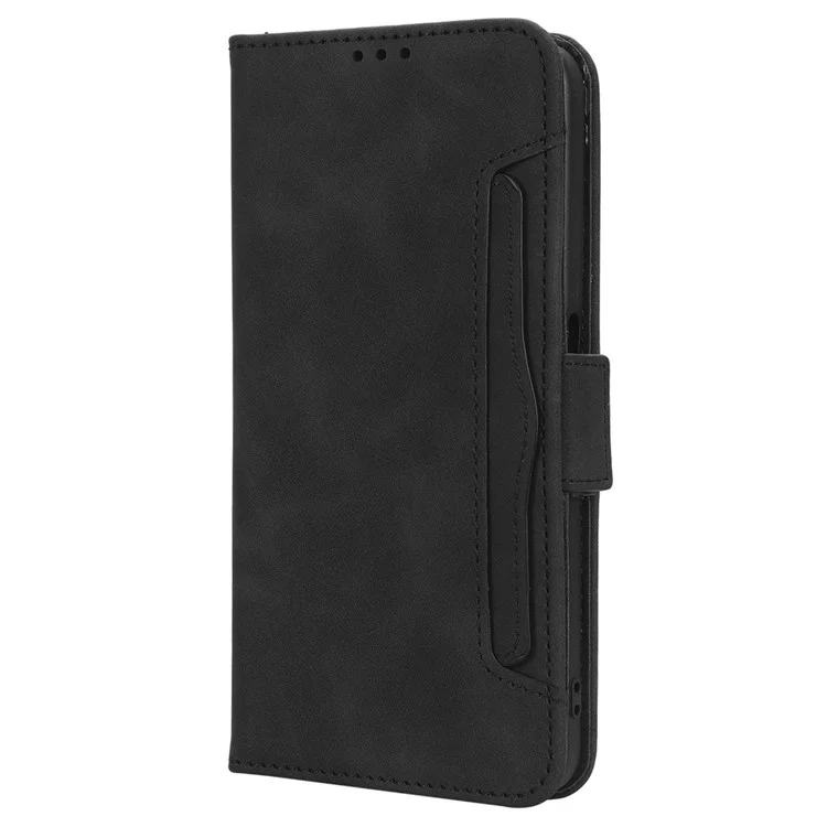Cover protettiva antigraffio per Oppo A57 4G / A57s 4G / A57 (CPH2387) (Versione Taiwan) Custodia Flip in pelle PU con scomparti multifunzione - Nero