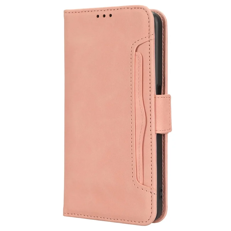 Funda de teléfono a prueba de arañazos para Oppo A57 4G / A57s 4G / A57 (CPH2387) (Versión de Taiwán) Funda de billetera de cuero de PU con múltiples ranuras para tarjetas - Rosa
