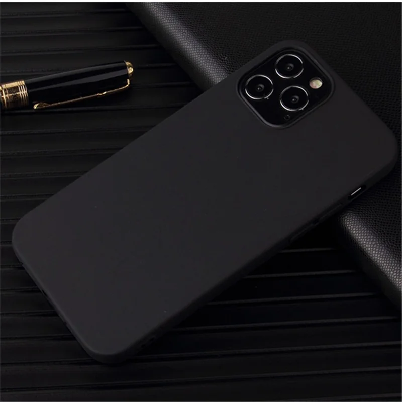 For iPhone 14 Pro Max 6.7 inch Matte TPU Phone Drop-proof Cover Anti-scratch Protective Case - Black