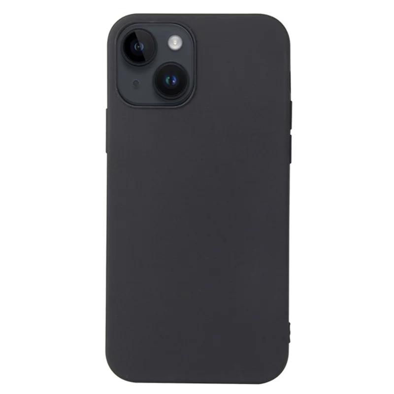 For iPhone 14 / 13 Matte Surface Flexible TPU Phone Cover Anti-Drop Back Case - Black