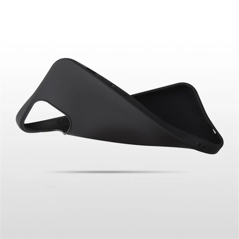 For iPhone 14 / 13 Matte Surface Flexible TPU Phone Cover Anti-Drop Back Case - Black
