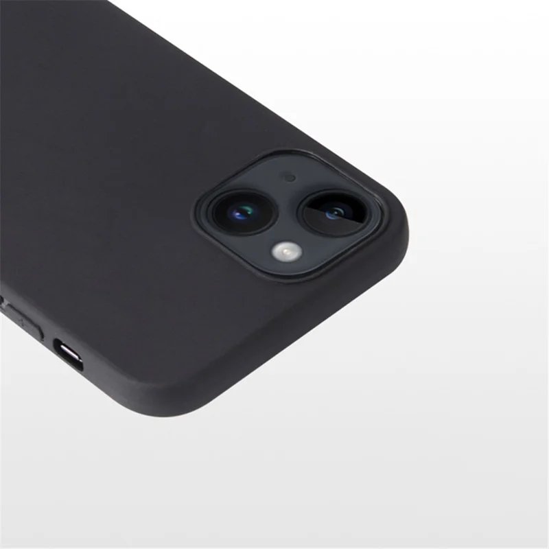 For iPhone 14 / 13 Matte Surface Flexible TPU Phone Cover Anti-Drop Back Case - Black