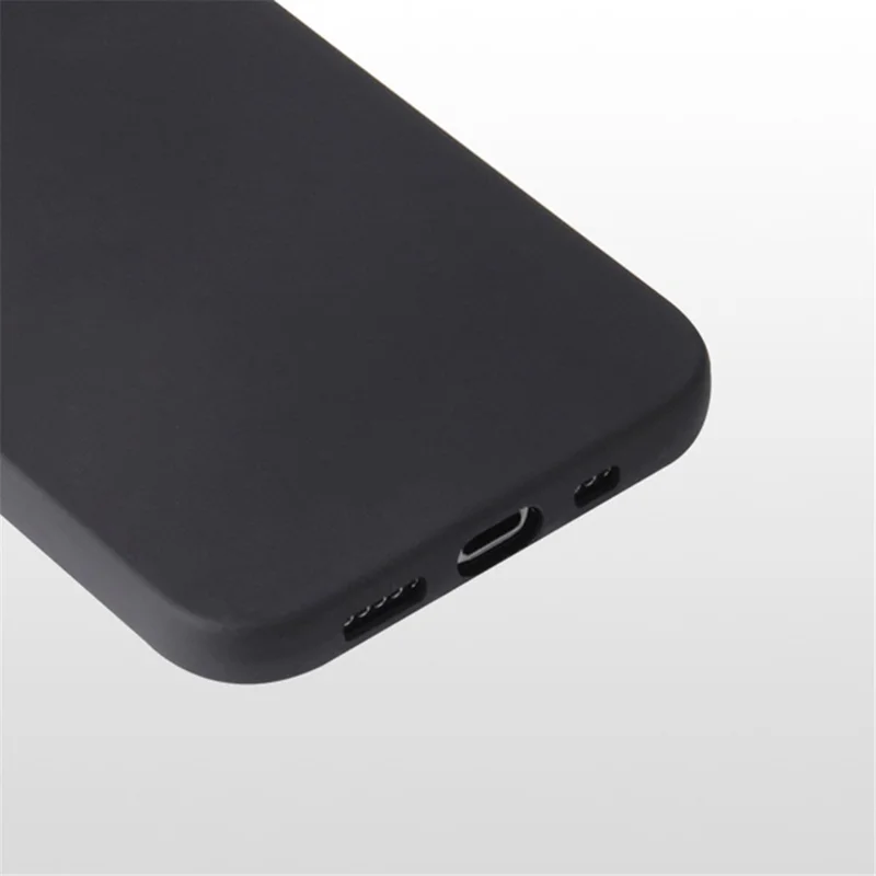For iPhone 14 / 13 Matte Surface Flexible TPU Phone Cover Anti-Drop Back Case - Black