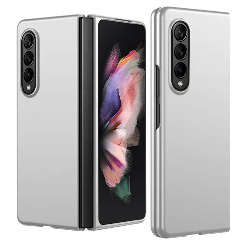 For Samsung Galaxy Z Fold4 5G Ultra Slim Rubberized Folding PC Phone Case Anti-scratch Cover - White