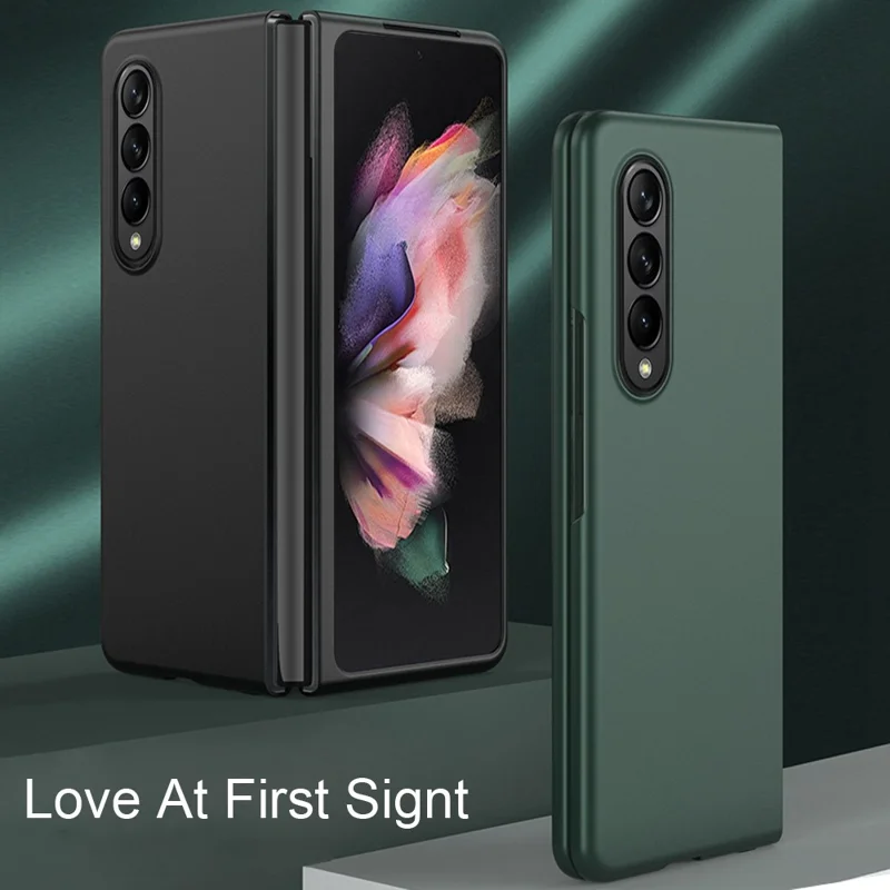 For Samsung Galaxy Z Fold4 5G Ultra Slim Rubberized Folding PC Phone Case Anti-scratch Cover - Green