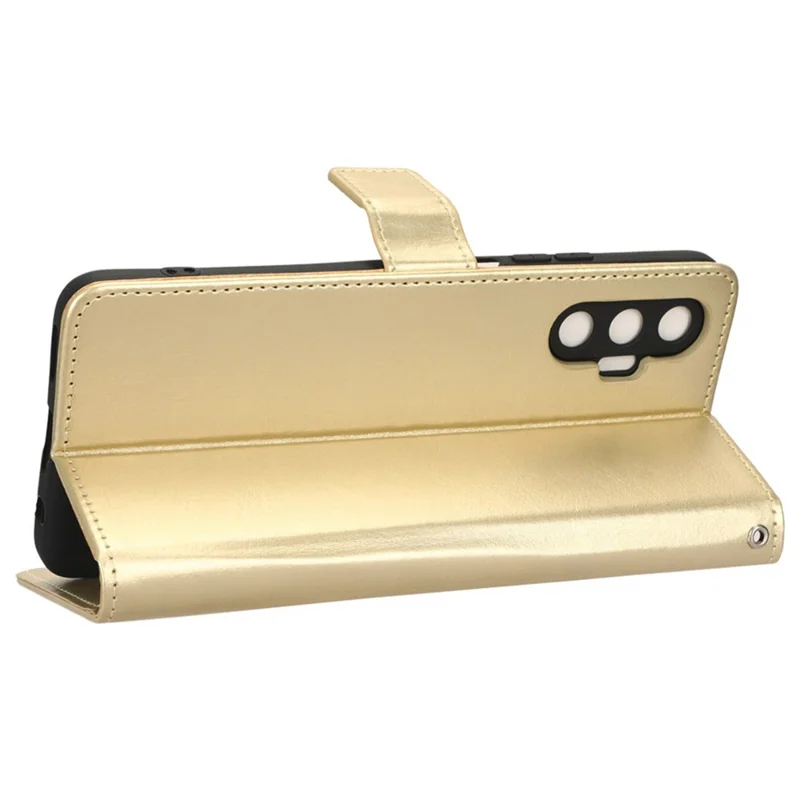 Para Tecno Pova 3 4G Caixa de Carteira de Flip -choque à Prova de Choque Stand Crazy Horse Texture PU Couro de Couro Cappo de Proteção Tampa de Proteção - Ouro