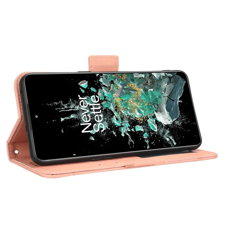 Custodia Protettiva per Telefono a Prova di Urto per OnePlus 10T 5G / Ace Pro 5G, Custodia Portafoglio in Pelle PU con Più Slot per Schede - Rosa