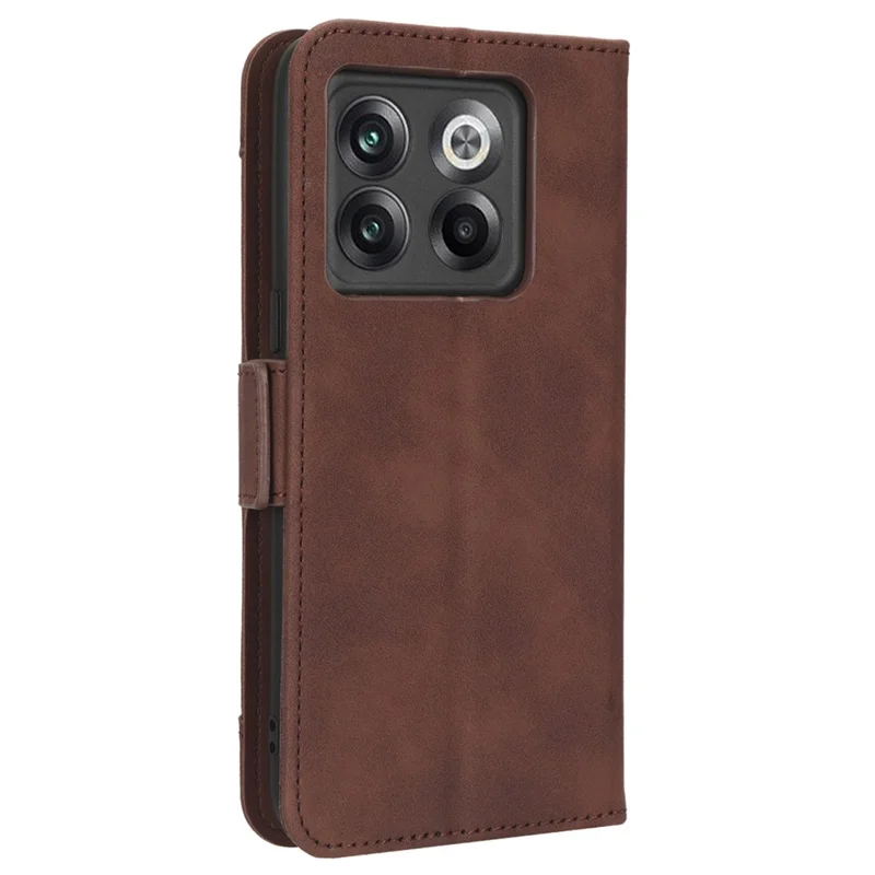 Funda de teléfono a prueba de golpes para OnePlus 10T 5G / Ace Pro 5G, funda de cartera de cuero PU con múltiples ranuras para tarjetas - Marrón